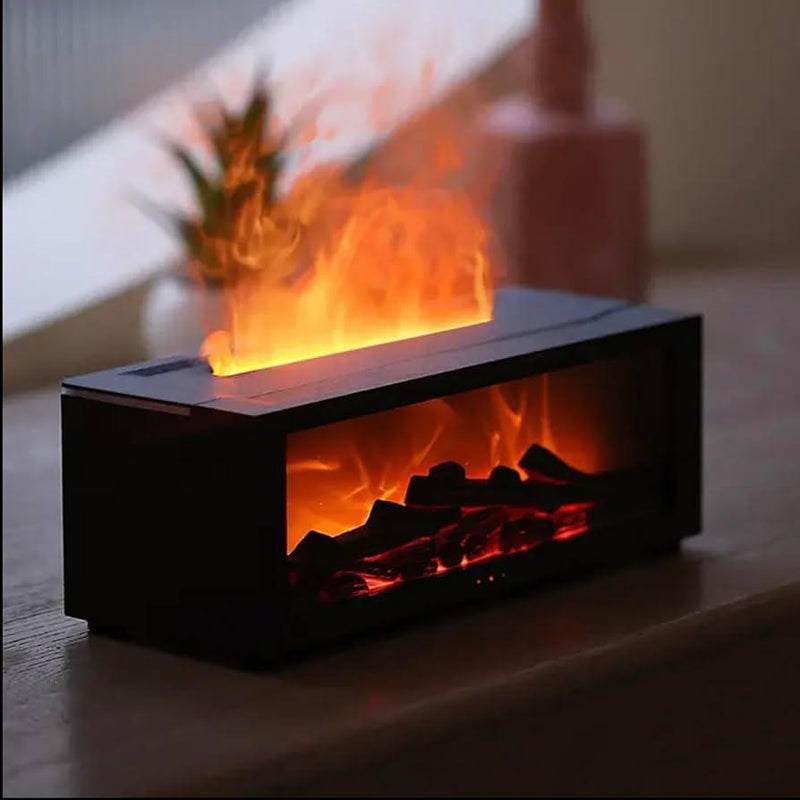 Fireplace Flame Humidifier with Remote & Aromatherapy